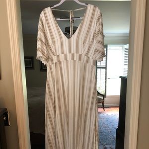 Vici Dress cream and tan